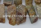 CTD3501 Top drilled 10*25mm - 10*45mm sticks ghost gemstone beads