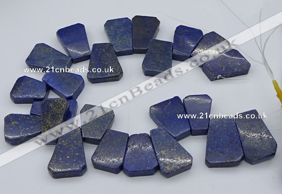 CTD3510 Top drilled 15*25mm - 25*35mm freeform lapis lazuli beads