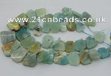 CTD3512 Top drilled 15*20mm - 25*30mm freeform amazonite beads