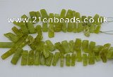 CTD3520 Top drilled 10*20mm - 12*40mm sticks Korean jade beads