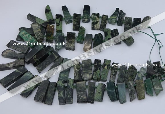 CTD3521 Top drilled 10*20mm - 12*40mm sticks kambaba jasper beads