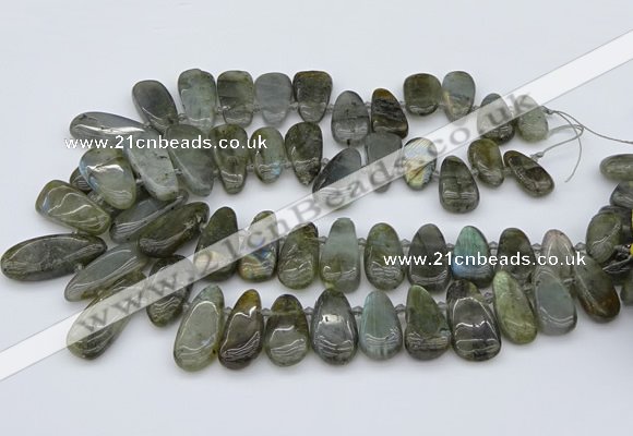 CTD3531 Top drilled 10*22mm - 15*45mm freeform labradorite beads