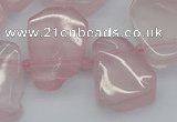 CTD3533 Top drilled 15*20mm - 25*30mm freeform rose quartz beads