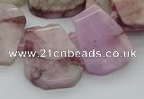 CTD3536 Top drilled 15*20mm - 25*30mm freeform pink kunzite beads