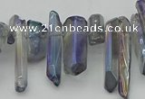 CTD3551 Top drilled 10*20mm - 12*30mm sticks plated quartz beads