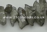 CTD3558 Top drilled 10*20mm - 12*30mm sticks plated quartz beads
