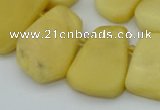 CTD3572 Top drilled 15*18mm - 22*30mm freeform yellow jade beads