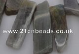 CTD358 Top drilled 10*25mm - 10*50mm wand labradorite beads