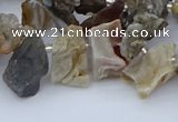 CTD3591 Top drilled 8*10mm - 15*25mm freeform druzy agate beads