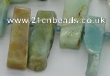 CTD3593 Top drilled 10*20mm - 12*40mm sticks amazonite beads