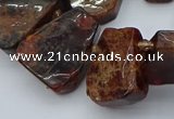 CTD3596 Top drilled 15*20mm - 25*30mm freeform orange garnet beads