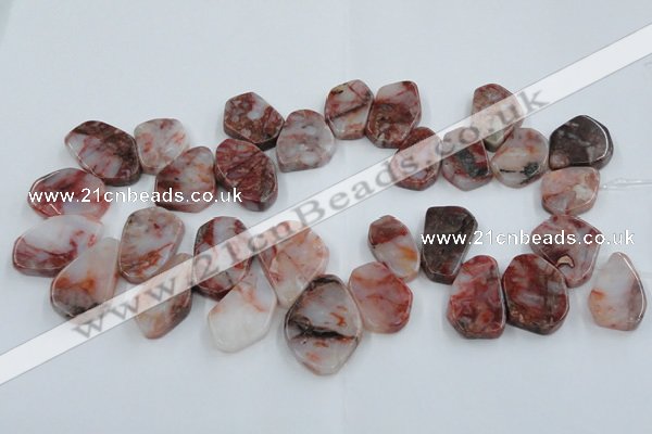 CTD360 Top drilled 18*25mm - 25*35mm freeform agate gemstone beads