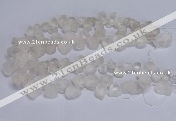 CTD3600 Top drilled 10*14mm - 13*18mm nuggets white crystal beads