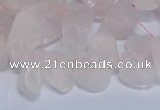 CTD3601 Top drilled 10*14mm - 13*18mm nuggets rose quartz beads