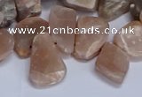 CTD3607 Top drilled 10*14mm - 13*18mm nuggets moonstone beads