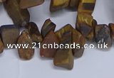 CTD3616 Top drilled 10*14mm - 13*18mm nuggets yellow tiger eye beads