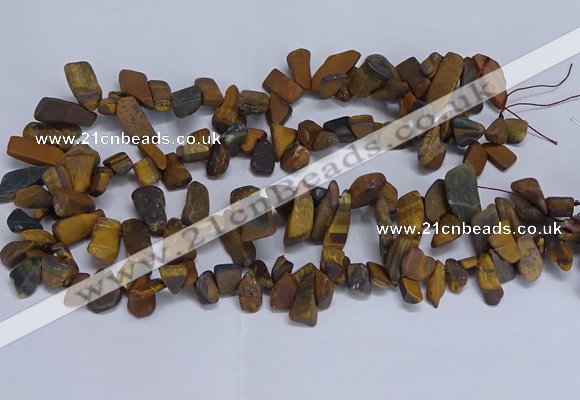 CTD3616 Top drilled 10*14mm - 13*18mm nuggets yellow tiger eye beads