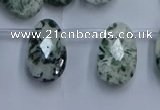 CTD3618 Top drilled 13*22mm briolette moss agate gemstone beads