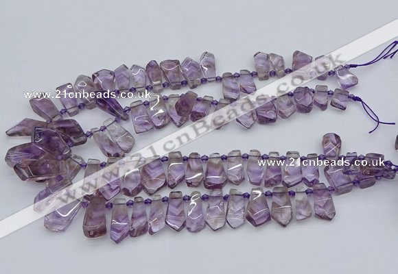 CTD3620 Top drilled 8*15mm - 16*30mm sticks natural ametrine beads