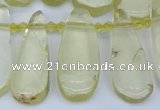 CTD3636 Top drilled 10*20mm - 15*45mm freeform lemon quartz beads