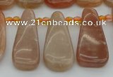 CTD3649 Top drilled 10*20mm - 15*45mm freeform moonstone beads