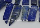 CTD3654 Top drilled 6*15mm - 10*25mm sticks lapis lazuli beads