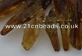 CTD3668 Top drilled 6*11mm - 11*35mm sticks quartz beads