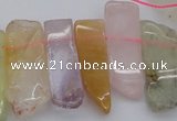 CTD367 Top drilled 10*25mm - 10*45mm wand multicolor quartz beads