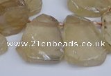 CTD3681 Top drilled 15*20mm - 25*30mm freeform plated white crystal beads