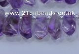 CTD3690 Top drilled 6*16mm - 10*25mm sticks amethyst beads