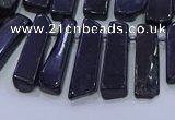 CTD3692 Top drilled 8*18mm - 10*40mm sticks black tourmaline beads