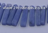 CTD3694 Top drilled 6*15mm - 8*35mm sticks blue angel skin gemstone beads