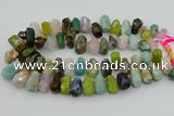 CTD3700 Top drilled 10*15mm - 15*25mm faceted nuggets mixed gemstone beads