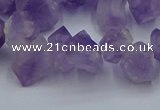 CTD3705 Top drilled 5*8mm - 15*20mm faceted nuggets amethyst beads