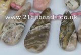 CTD3715 Top drilled 10*20mm - 15*45mm freeform rhodochrosite beads