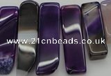 CTD372 Top drilled 10*20mm - 12*55mm wand purple agate beads