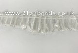 CTD3720 Top drilled 8*20mm - 10*50mm sticks white crystal beads