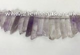 CTD3722 Top drilled 8*20mm - 10*50mm sticks light amethyst beads