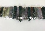 CTD3732 Top drilled 8*20mm - 10*50mm sticks Indian agate beads