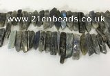 CTD3739 Top drilled 8*20mm - 10*50mm sticks labradorite beads