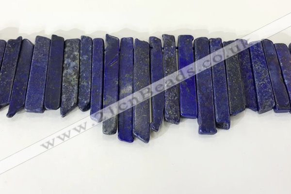 CTD3740 Top drilled 8*20mm - 10*50mm sticks lapis lazuli beads