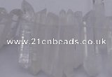 CTD375 Top drilled 6*25mm - 8*35mm sticks white crystal beads