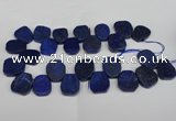 CTD380 Top drilled 18*25mm - 22*30mm freeform lapis lzuli beads