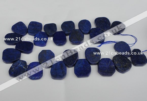 CTD380 Top drilled 18*25mm - 22*30mm freeform lapis lzuli beads