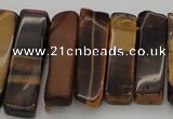 CTD384 Top drilled 10*20mm - 12*50mm wand yellow tiger eye beads