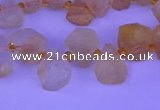 CTD3852 Top drilled 12*13mm - 13*15mm freeform citrine beads