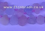 CTD3853 Top drilled 8*10mm - 10*12mm freeform morganite beads