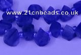 CTD3856 Top drilled 8*10mm - 10*12mm freeform blue kyanite beads