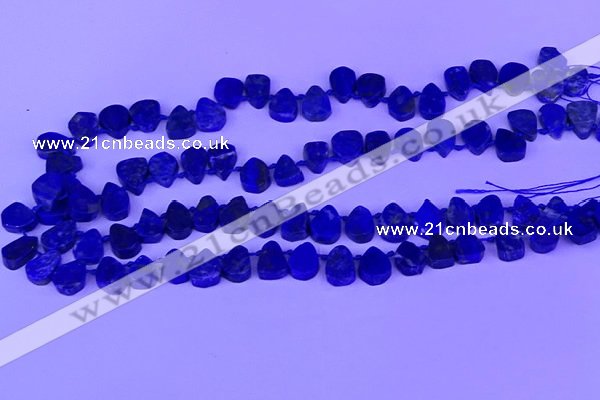 CTD3862 Top drilled 8*10mm - 10*12mm freeform lapis lazuli beads
