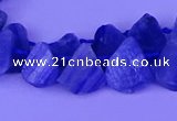 CTD3870 Top drilled 10*13mm - 12*16mm freeform blue kyanite beads